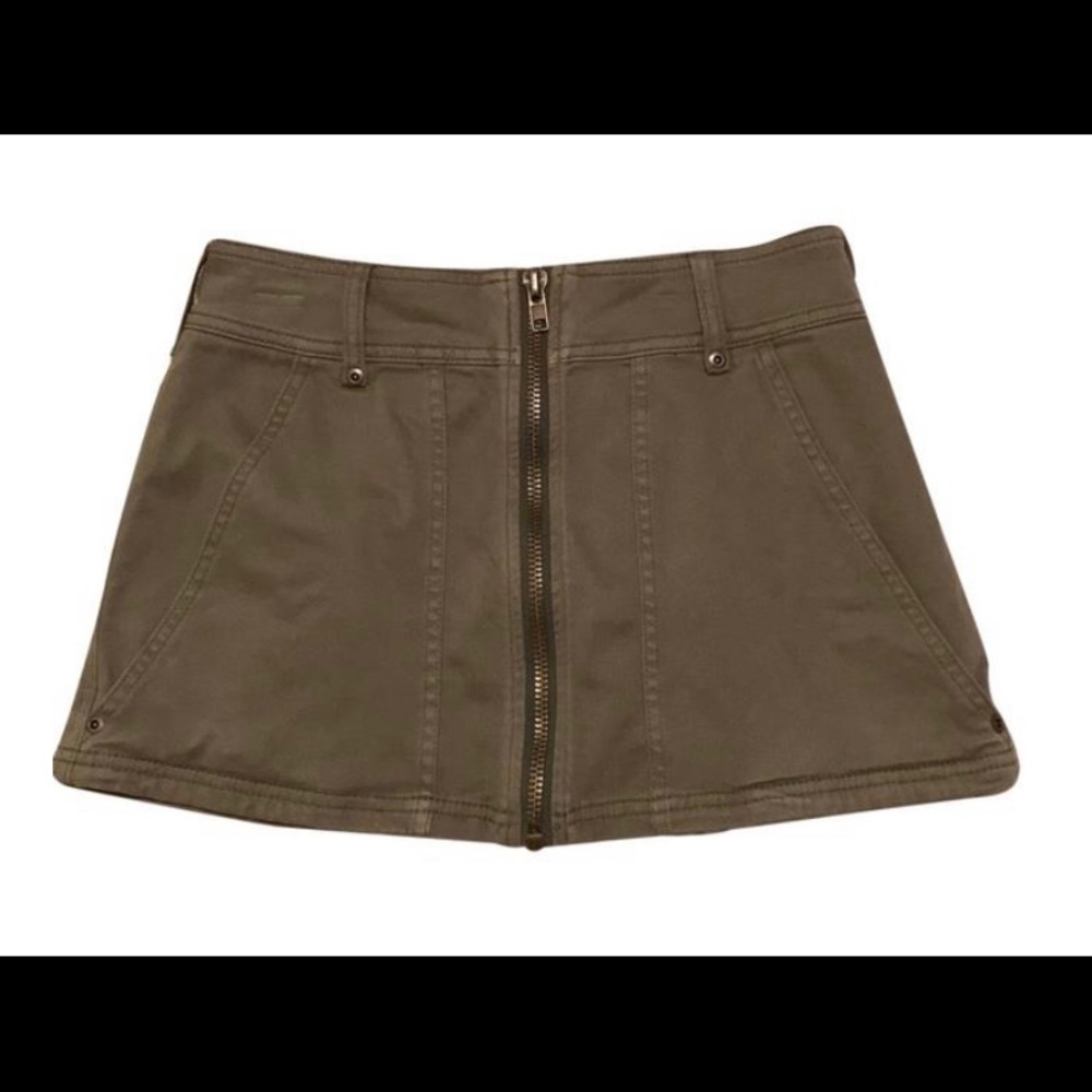 Army Green Zip Skirt Size 0